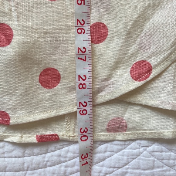 Reformation Turnip Andie Mini Dress Linen Cream Polka Dot Blush Pink 12 NWT - Picture 14 of 17